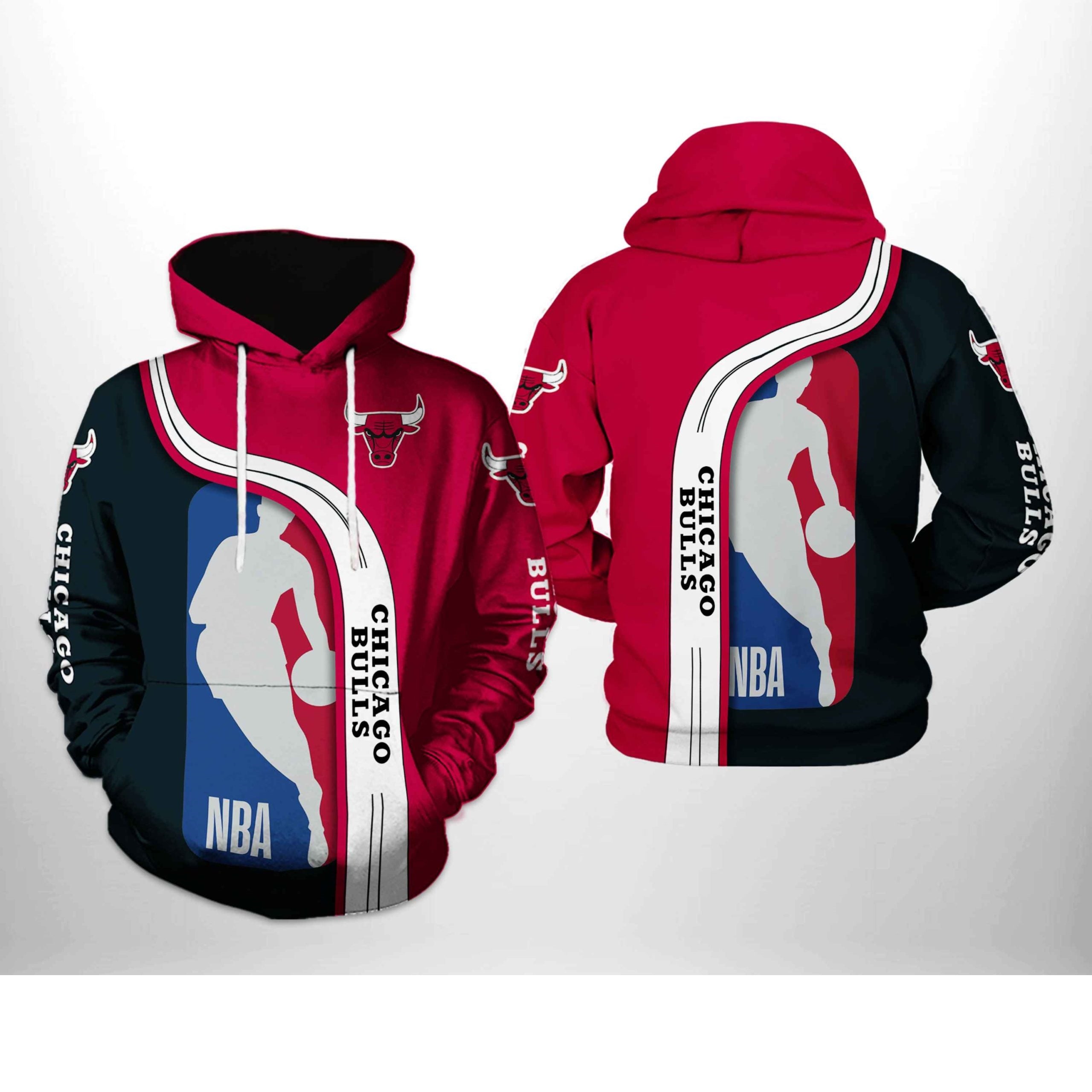 Nba Chicago Bulls Colorblock Hoodie